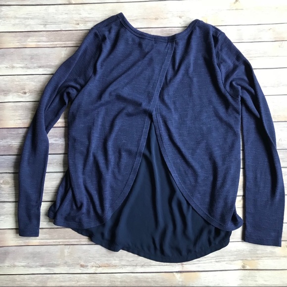 Old Navy Long Sleeve Navy Top - Picture 5 of 8